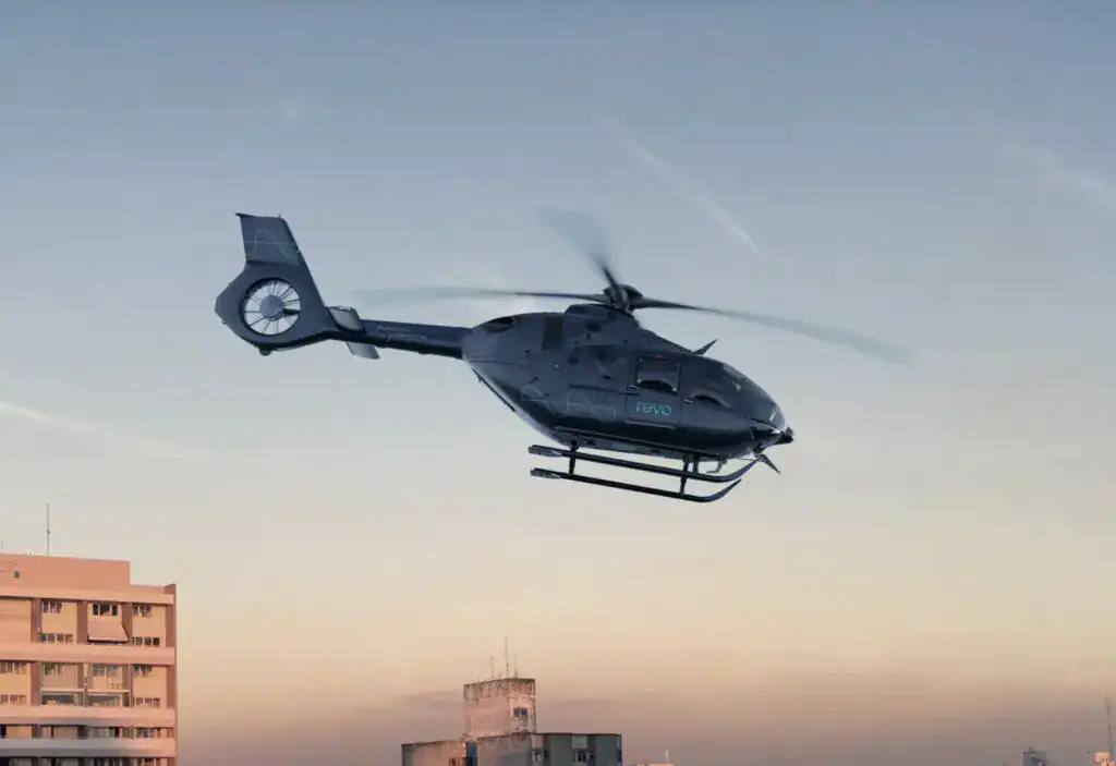 black helicopter flying