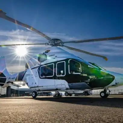 helicopter near hangar