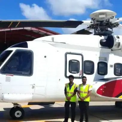helicopter on the ground