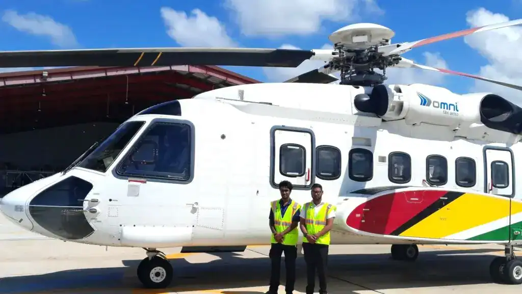 helicopter on the ground